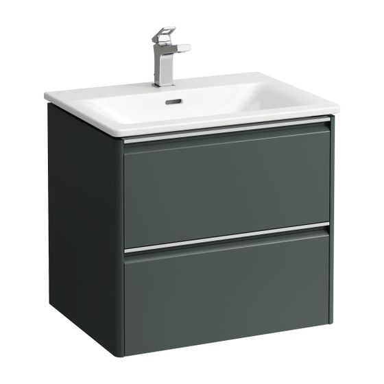 Laufen Waschtisch mit Unterbau Palace SET 450x600x545mm, Weiß, 1 Hahnloch, 2 Schubladen, Griffleiste