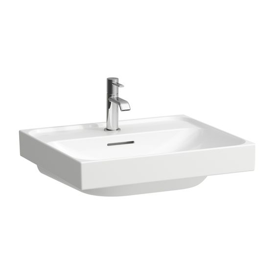 Laufen Waschtisch MEDA 460x550x165mm, Weiß, 1 Hahnloch, mit Überlauf