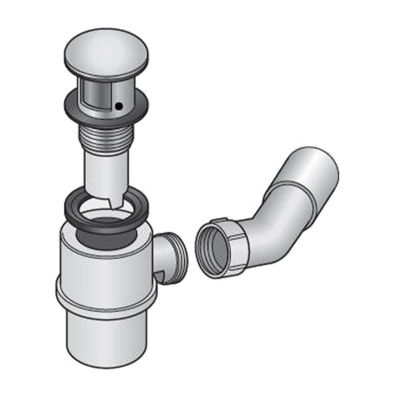 Laufen Klick-Klack-Ablaufventil mit Abdeckung und Siphon für Badwannen, Chrom