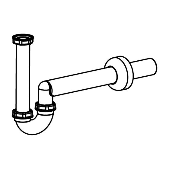 Laufen Siphon DN 40 Kunststoff für Wand Bidet, Weiß