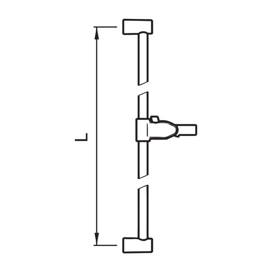 Laufen fester Handbrausehalter Twin, PVD Blassgold matt, Ausladung 52mm, runde Rosette, Vollmetall