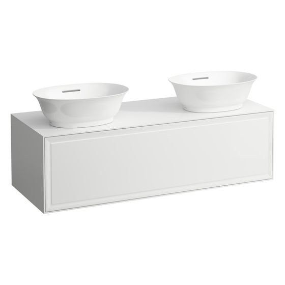 Laufen Schubladenelement The New Classic 345x1175x455mm, 1 Schublade, Ausschnitt beidseitig, für H812850/1, Weiß matt