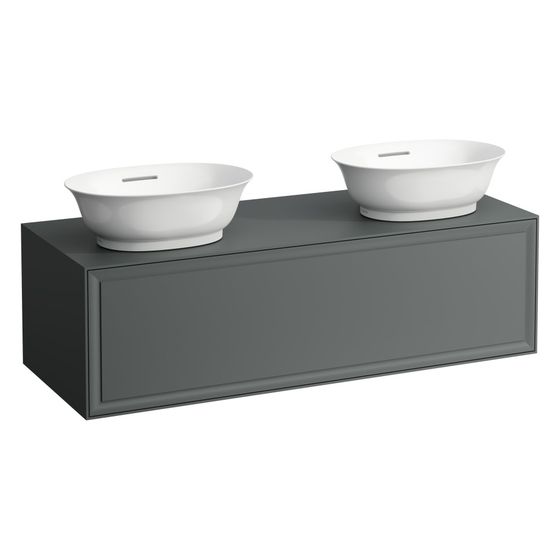 Laufen Schubladenelement The New Classic 345x1175x455mm, 1 Schublade, Ausschnitt beidseitig, für H812850/1, Verkehrsgrau