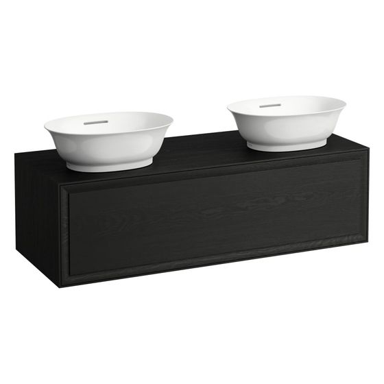 Laufen Schubladenelement The New Classic 345x1175x455mm, 1 Schublade, Ausschnitt beidseitig, für H812850/1, Eiche geschwärzt