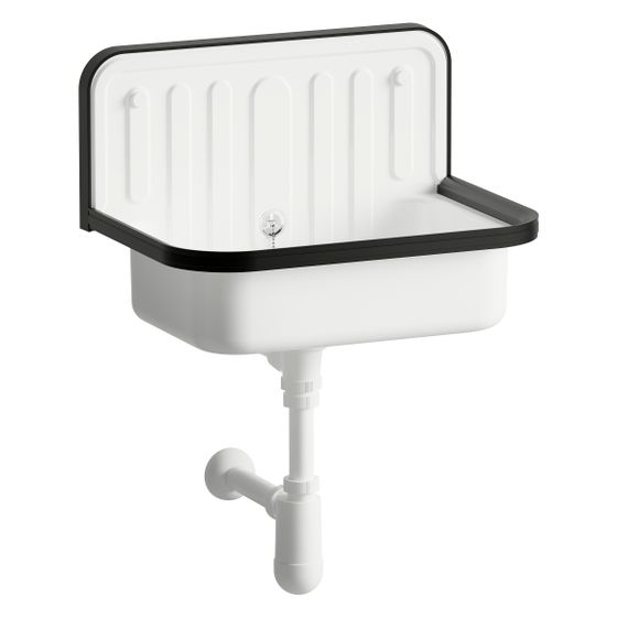 Laufen Ausgussbecken Classic, ohne Überlauf 510x365x330mm, Stahl, Weiß