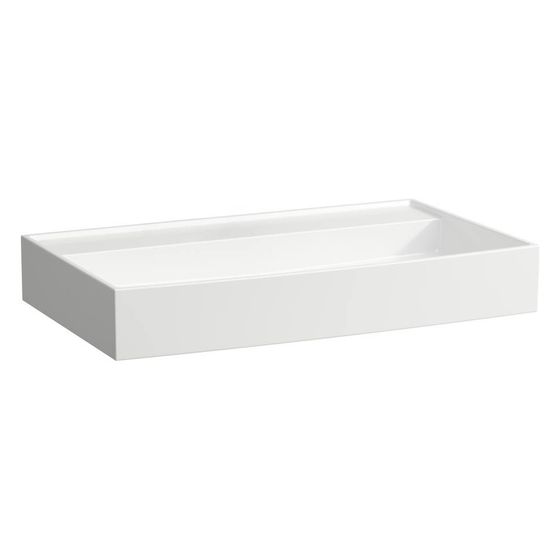Laufen Waschtisch Kartell unterbaufähig 800x460x120mm, ohne Hahnloch und Überlauf, Weiß