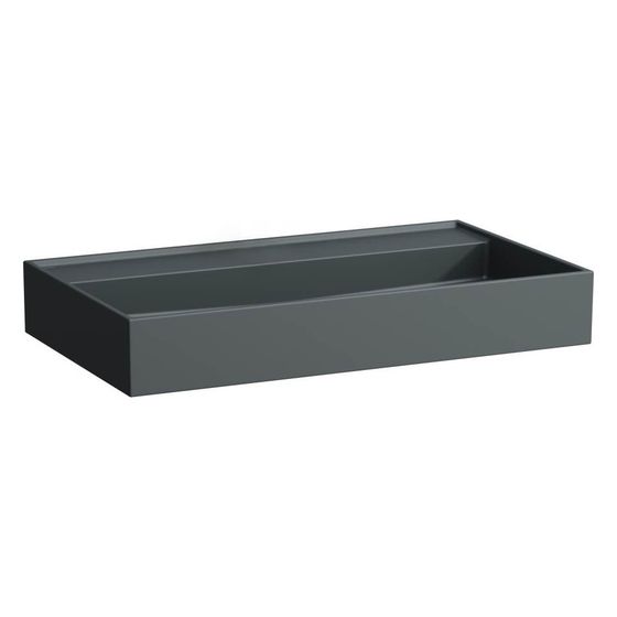 Laufen Waschtisch Kartell unterbaufähig 800x460x120mm, ohne Hahnloch und Überlauf, Graphit matt