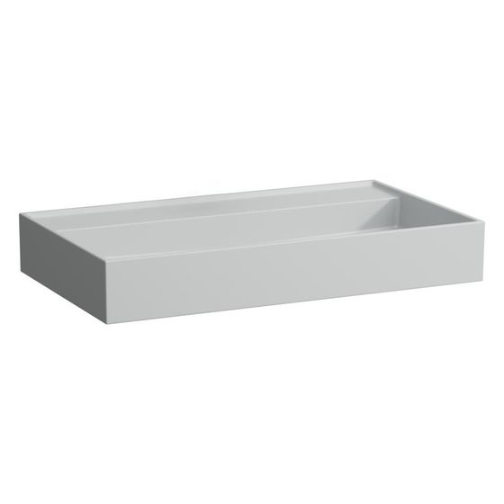 Laufen Waschtisch Kartell unterbaufähig 800x460x120mm, ohne Hahnloch und Überlauf, Grau matt