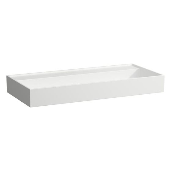 Laufen Waschtisch Kartell unterbaufähig 1000x460x120mm, ohne Hahnloch und Überlauf, Weiß matt