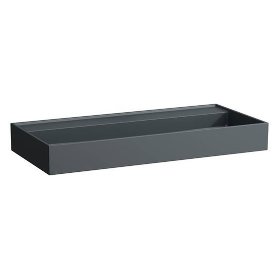 Laufen Waschtisch Kartell unterbaufähig 1000x460x120mm, ohne Hahnloch und Überlauf, Graphit matt