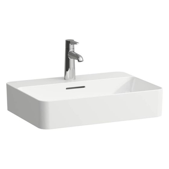 Laufen Waschtisch-Schale Val 550x400x115mm, mit Armaturenbank, ohne Hahnloch und Überlauf, LCC Active
