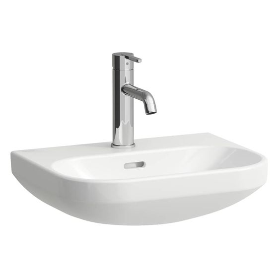 Laufen Handwaschbecken Lua, mit 1 Hahnloch, ohne Überlauf, Weiß
