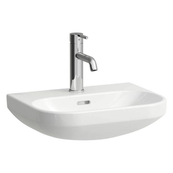 Laufen Handwaschbecken Lua, mit 1 Hahnloch, ohne Überlauf, LCC Weiß