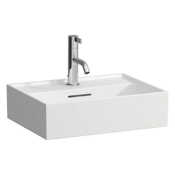 Laufen Waschtisch Kartell unterbaufähig 450x340x120mm, ohne Hahnloch und Überlauf, Weiß