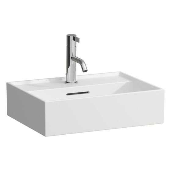 Laufen Waschtisch Kartell unterbaufähig 450x340x120mm, ohne Hahnloch und Überlauf, Weiß matt