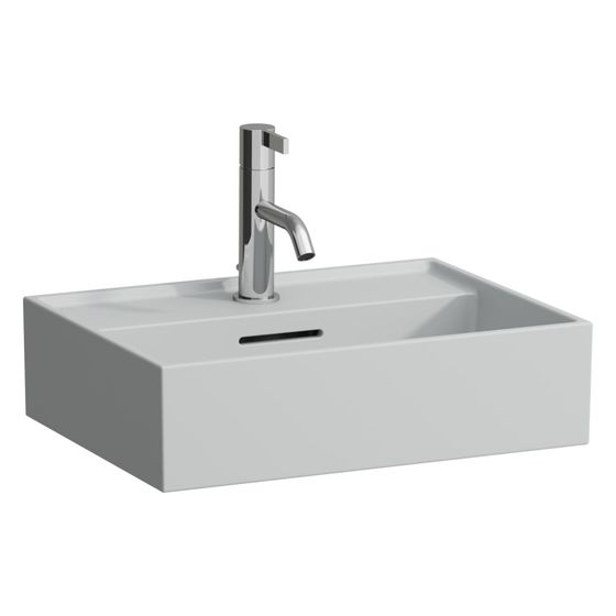 Laufen Aufsatzwaschtisch Kartell 340x450x120mm, ohne Hahnloch und Überlauf, Grau matt