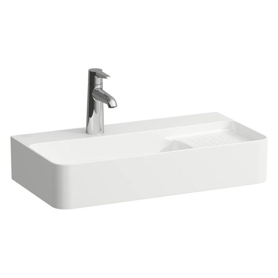 Laufen Aufsatzwaschtisch Val 310x600x115mm, mit 1 Hahnloch, ohne Überlauf, semi-trocken rechts, LCC Active