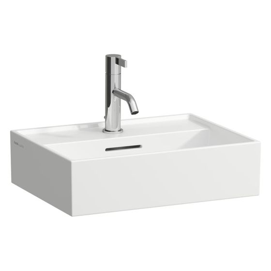 Laufen Aufsatzwaschtisch Kartell 340x450x120mm, mit 1 Hahnloch, ohne Überlauf, Weiß