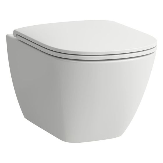Laufen Tiefspül-WC Set wandhängend Lua, spülrandlos, Advanced, Silent Flush, Weiß