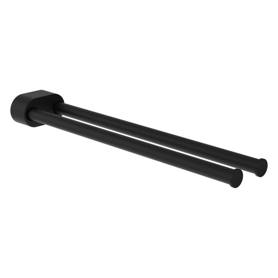 Laufen Handtuchstange Niara, Länge 40cm, schwenkbar, Bohren oder Kleben, inkl. Schrauben, Titanschwarz matt