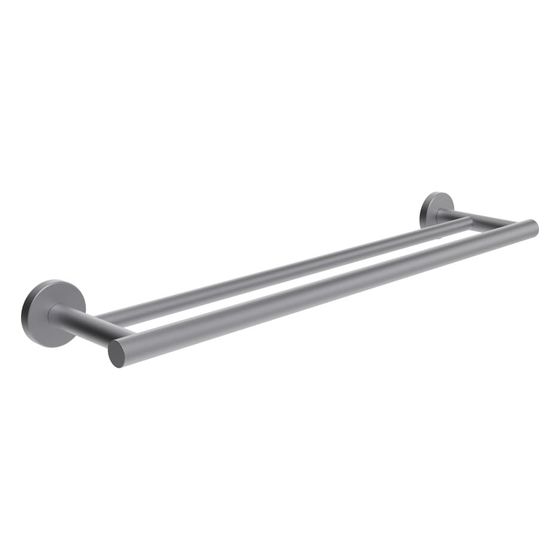 Laufen Handtuchstange doppelt Niara, Länge 60cm, Bohren oder Kleben, inkl. Schrauben, Edelstahl gebürstet
