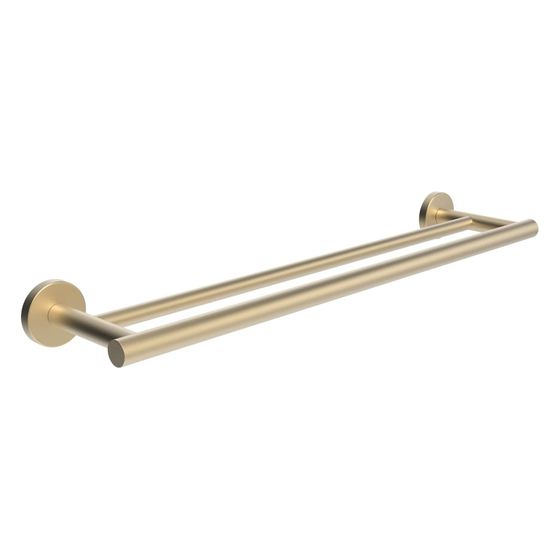 Laufen Handtuchstange doppelt Niara, Länge 60cm, Bohren oder Kleben, inkl. Schrauben, Blassgold matt
