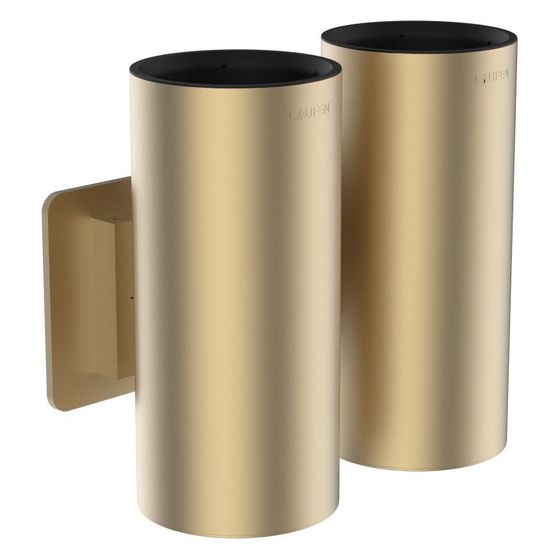 Laufen Doppel-Zahnputzbecherhalter Niara, Blassgold matt