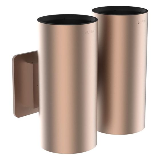 Laufen Doppel-Zahnputzbecherhalter Niara, Rosègold gebürstet