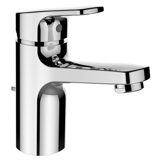 Laufen Waschtisch-Mischer CityPro, Festauslauf, Ausladung 110mm, mit Ablaufventil, Chrom