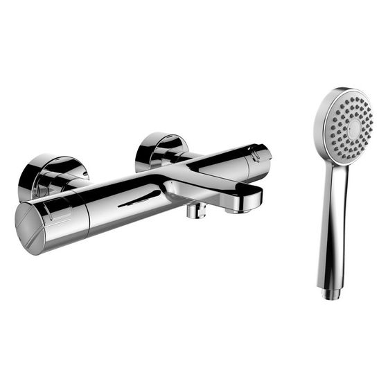 Laufen Thermostatischer Bademischer CityPro, Ausladung 173mm, DN 15, Chrom