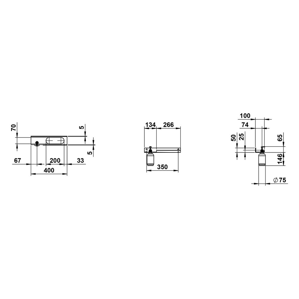 Laufen Ablage Assist 400x100mm, mit 1 Seifenspender links, Weiß matt... LAUFEN-H385AS12680021 7612738178079 (Abb. 2)
