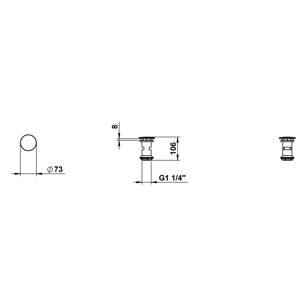 Laufen Ablaufventil, Durchmesser 74mm, Anschluss 1 1/4", nicht verschliessbar, C... LAUFEN-H591LA50040001 7612738183714 (Abb. 3)