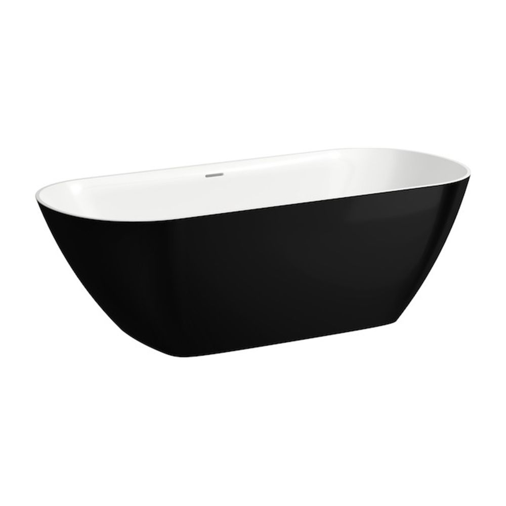 Laufen freistehende Badewanne LUA 750x1700x540mm, Schwarz, Weiß, Marbond, außen ... LAUFEN-H2200820640001 7612738023188 (Abb. 1)