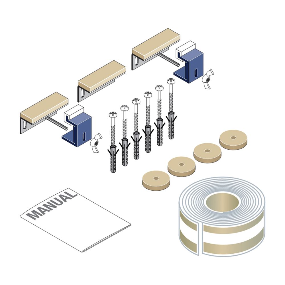 Laufen Schallschutzset für Duschwannen ab 1000x1000mm... LAUFEN-H2989820000001 4014804747296 (Abb. 1)