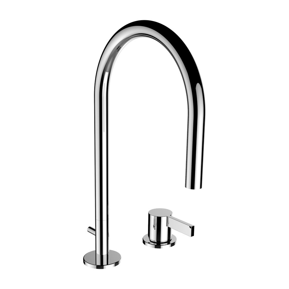 Laufen 2-Loch-Waschtischmischer Kartell Schwenkauslauf Ausladung 166mm, Chrom, m... LAUFEN-H3113320042211 7612742503027 (Abb. 1)