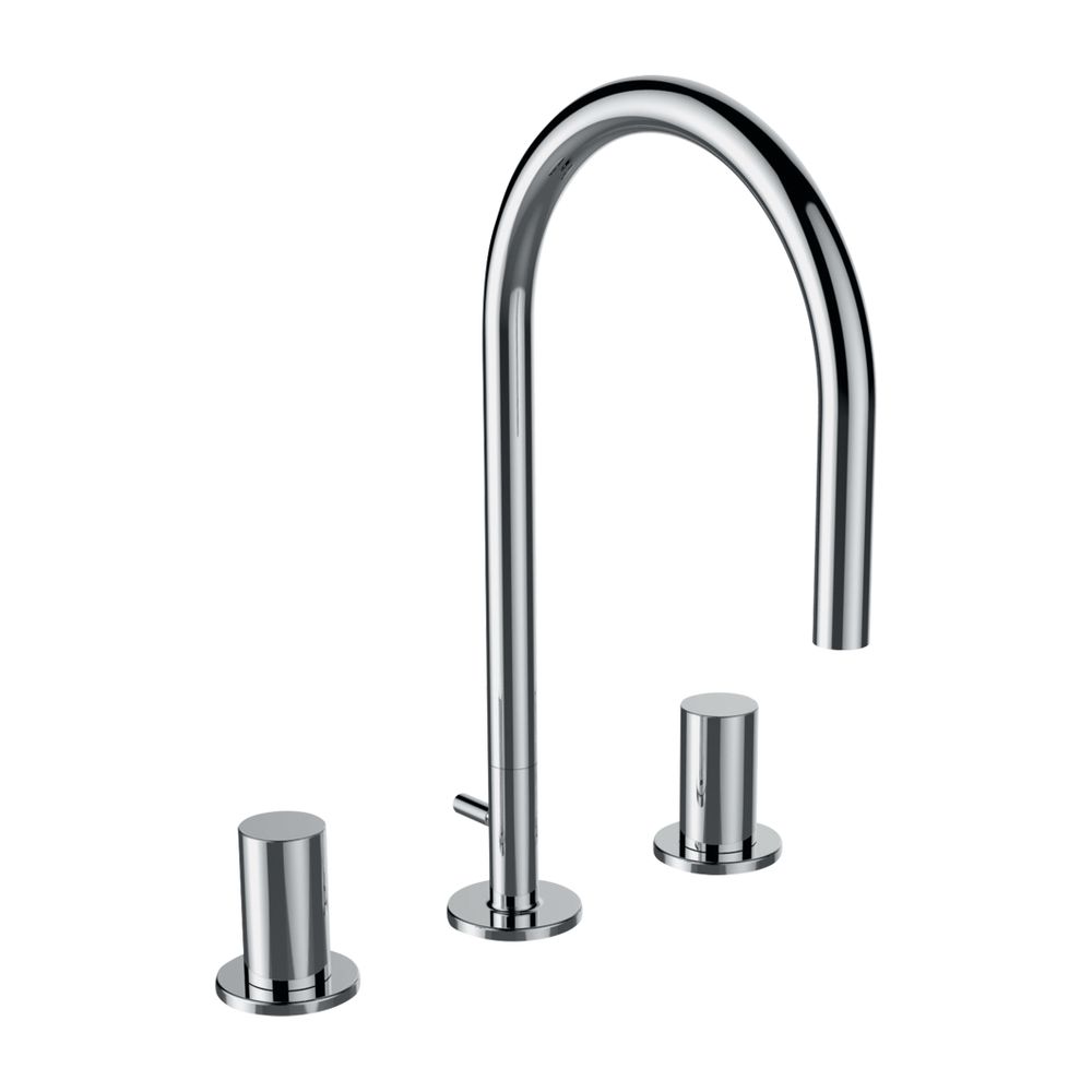 Laufen 3-Loch Waschtischmischer Kartell Schwenkauslauf Ausladung 166mm, Chrom, m... LAUFEN-H3123330042211 7612742481226 (Abb. 1)