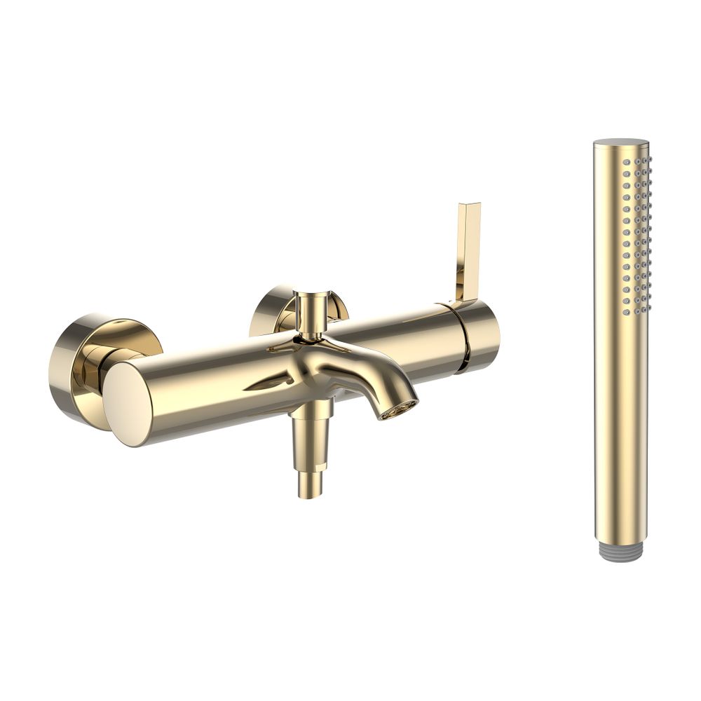 Laufen Einhebel-Wannenmischer Aufputz Kartell mit Kunststoffschlauch 1800mm, Gol... LAUFEN-H3213370011411 7612738031688 (Abb. 1)
