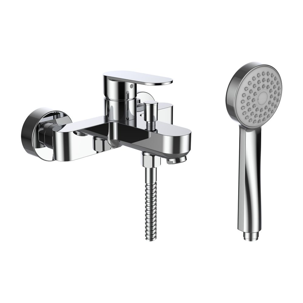 Laufen Einhebel-Wannenmischer Aufputz Neja mit Zubehör Kunststoffschlauch 1500mm... LAUFEN-H3215170041311 7612738957339 (Abb. 1)