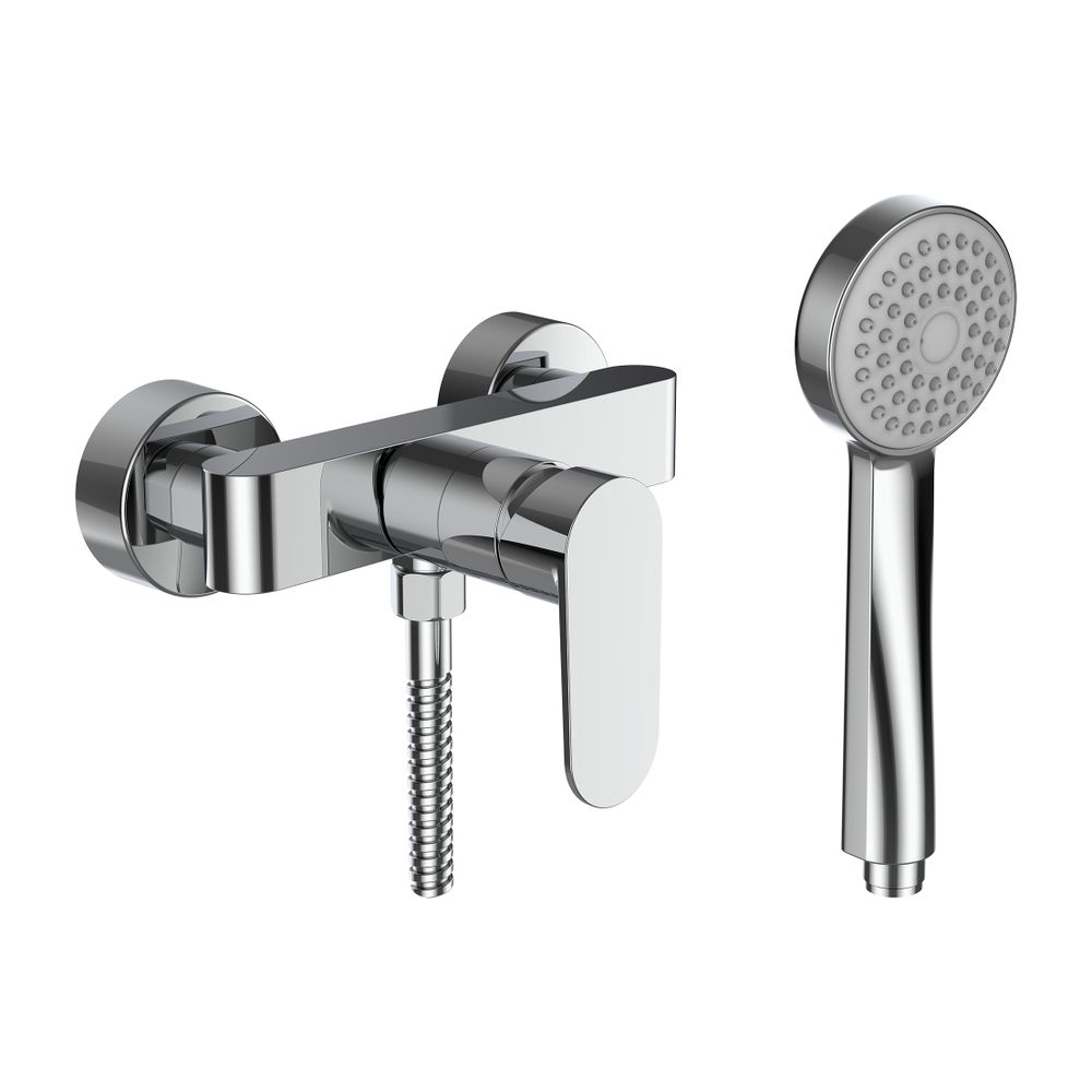 Laufen Einhebel-Brausemischer Aufputz mit Zubehör Kunststoffschlauch 1500mm, Chr... LAUFEN-H3315170041311 7612738957919 (Abb. 1)