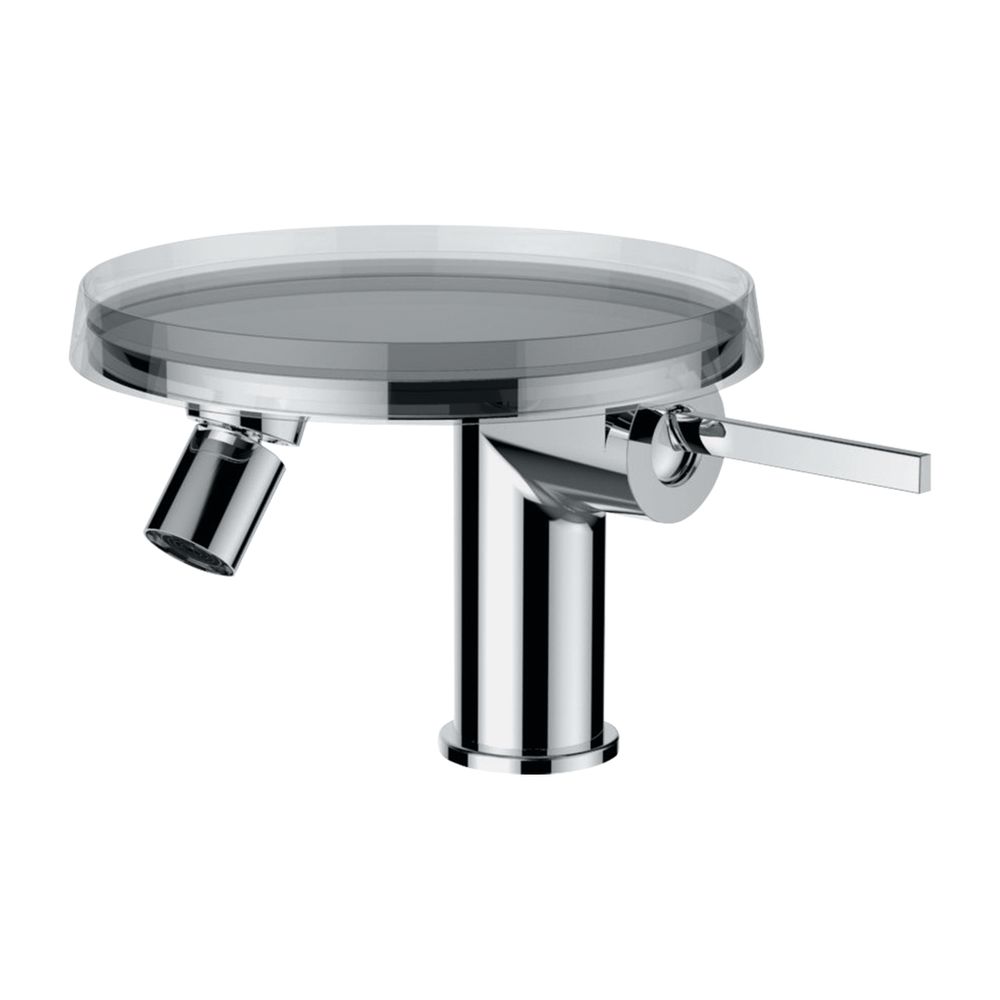 Laufen Einhebel-Bidetmischer mit Deko-Disc, transparent, Kartell Festauslauf Aus... LAUFEN-H3413310041111 7612742481202 (Abb. 1)