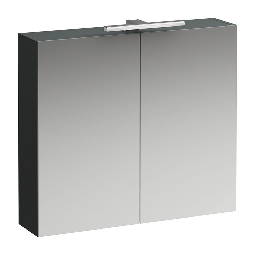 Laufen Spiegelschrank BASE, 185x800x700mm, Verkehrsgrau, 2 Türen, LED-Beleuchtun... LAUFEN-H4028021102661 7612738973131 (Abb. 1)