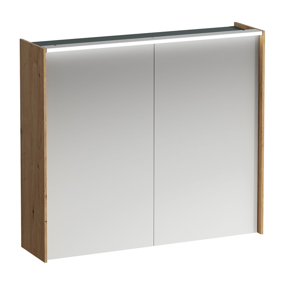 Laufen Spiegelschrank LANI, 715x820x210mm, Wildeiche, 2 Türen 2 Glasfachböden, L... LAUFEN-H4037621122671 7612738047368 (Abb. 1)