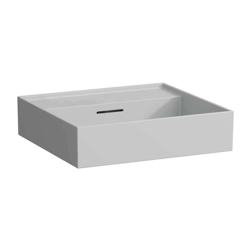 Laufen Aufsatzwaschtisch Kartell 460x500x145mm, Mattgrau, ohne Hahnloch, mit Übe... LAUFEN-H8163327591091 7612738916589 (Abb. 1)