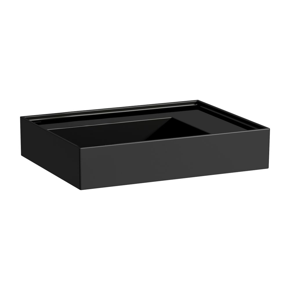 Laufen Aufsatzwaschtisch Kartell 460x600x150mm, glänzend Schwarz, ohne Hahnloch/... LAUFEN-H8183340201121 7612738977689 (Abb. 1)