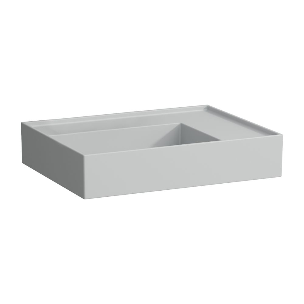 Laufen Aufsatzwaschtisch Kartell 460x460x120mm, Mattgrau, ohne Hahnloch/Überlauf... LAUFEN-H8183347591121 7612738977702 (Abb. 1)