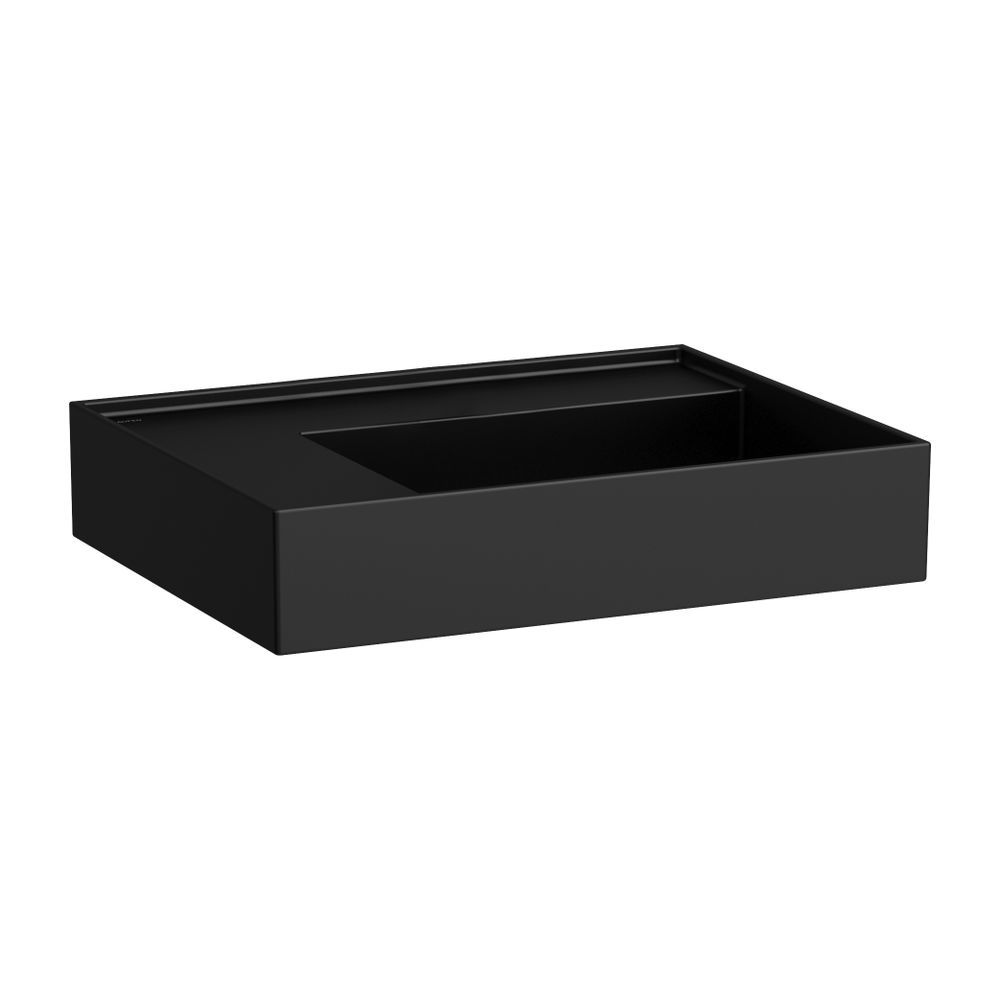 Laufen Aufsatzwaschtisch Kartell 460x600x150mm, Mattschwarz, ohne Hahnloch/Überl... LAUFEN-H8183357161121 7612738978006 (Abb. 1)
