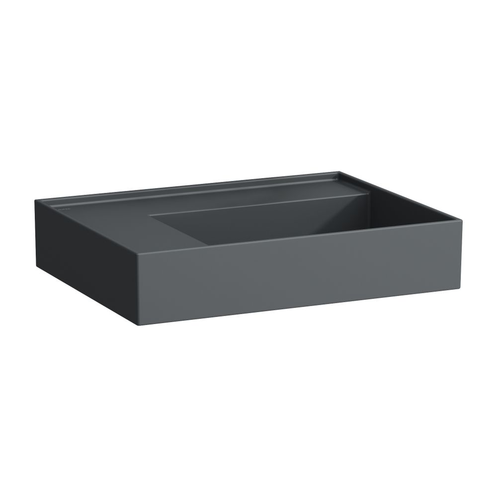Laufen Aufsatzwaschtisch Kartell 460x600x150mm, Mattgraphit, ohne Hahnloch/Überl... LAUFEN-H8183357581121 7612738977993 (Abb. 1)