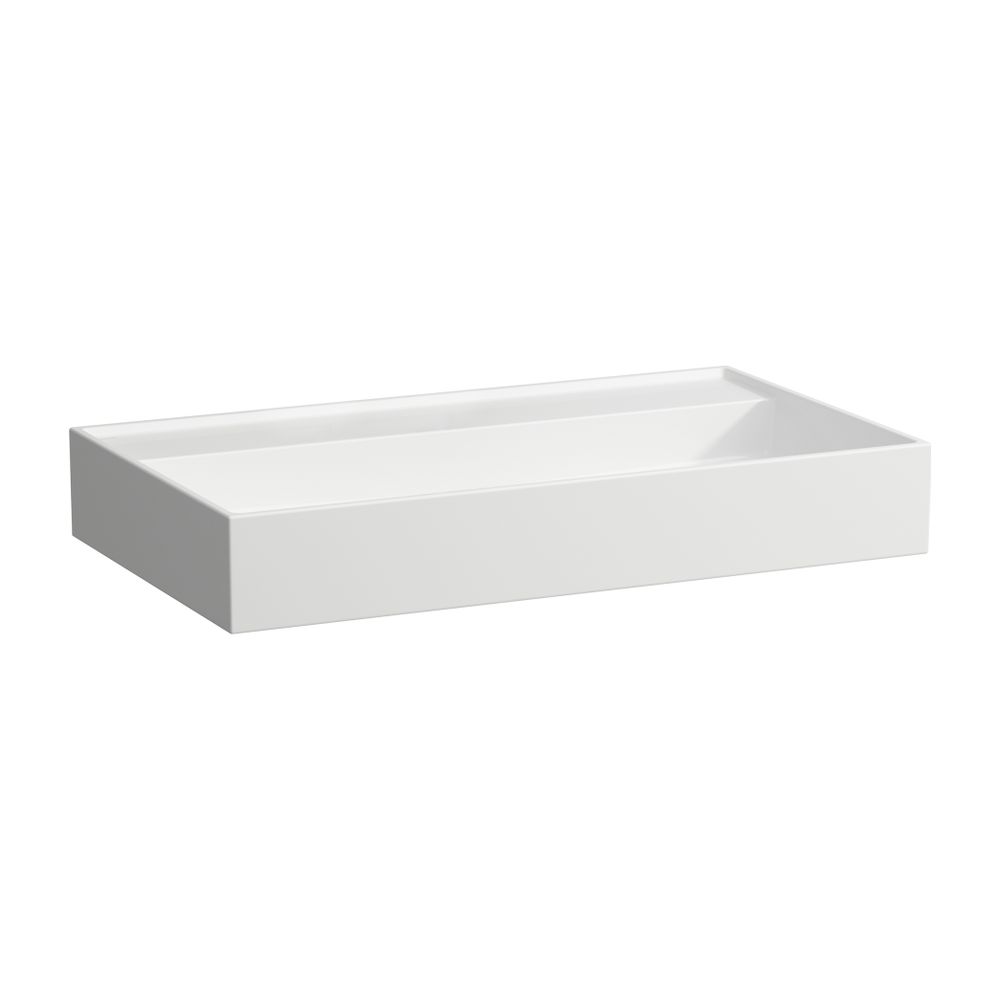Laufen Aufsatzwaschtisch Kartell 460x800x145mm, Mattweiß, ohne Hahnloch/Überlauf... LAUFEN-H8163367571421 7612738011048 (Abb. 1)