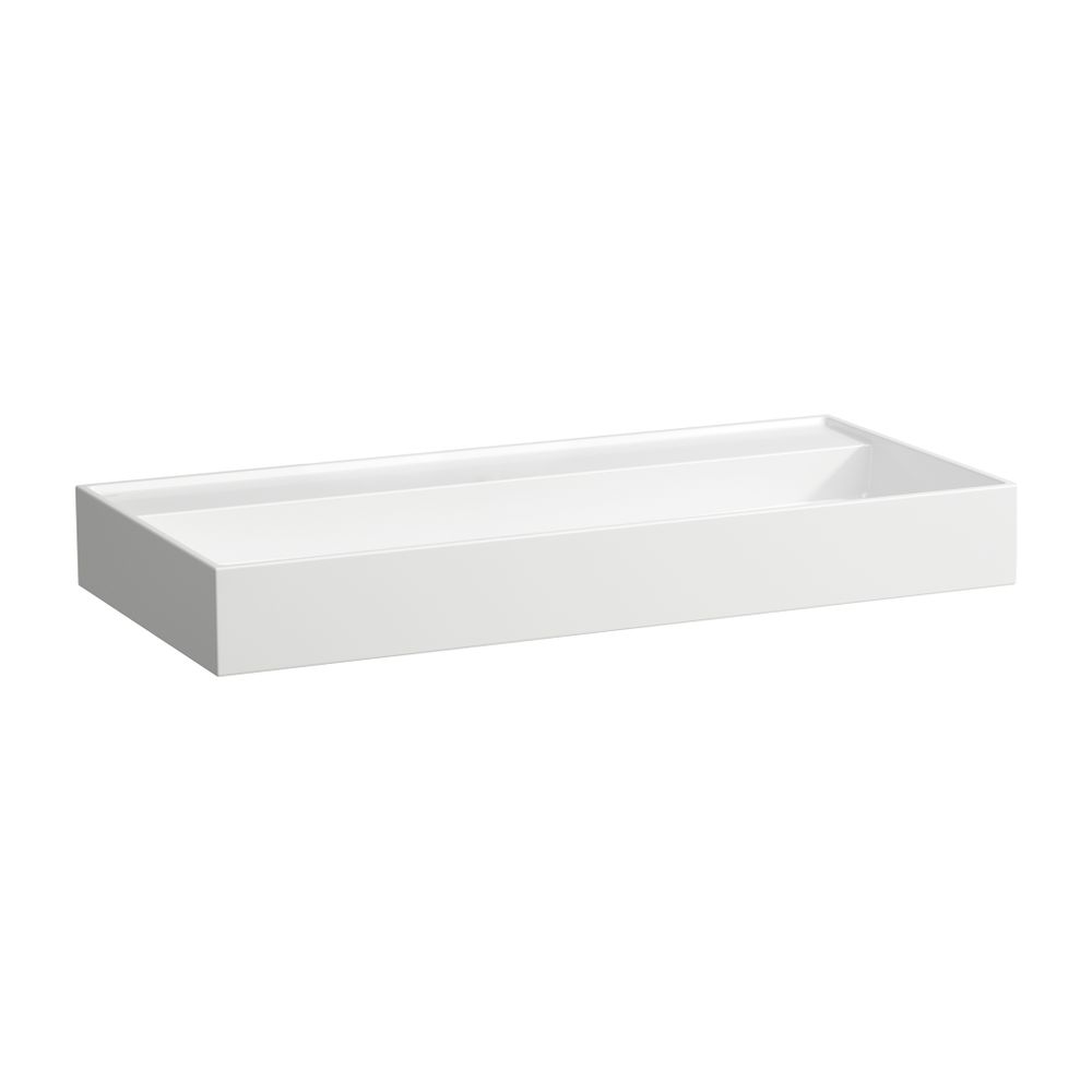 Laufen Aufsatzwaschtisch Kartell 460x1000x145mm, Weiß LCC, ohne Hahnloch/Überlau... LAUFEN-H8163374001421 7612738011604 (Abb. 1)
