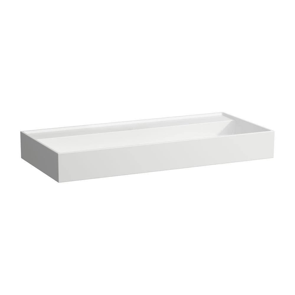 Laufen Waschtisch Kartell 460x1000x145mm, Mattweiß, ohne Hahnloch/Überlauf, Kana... LAUFEN-H8103377571421 7612738010621 (Abb. 1)